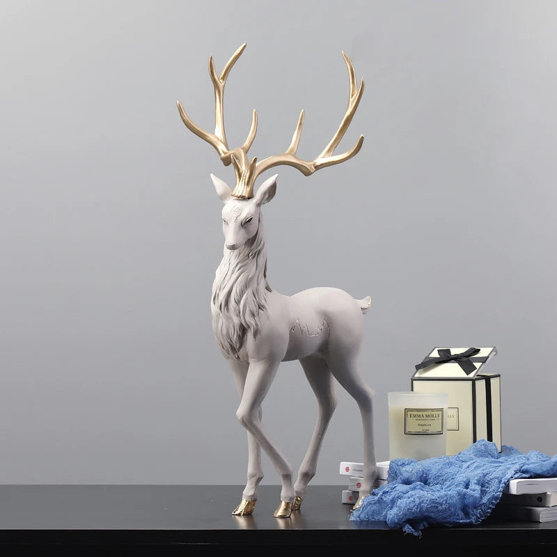 Figurine de Chic Blanc et Doré Design