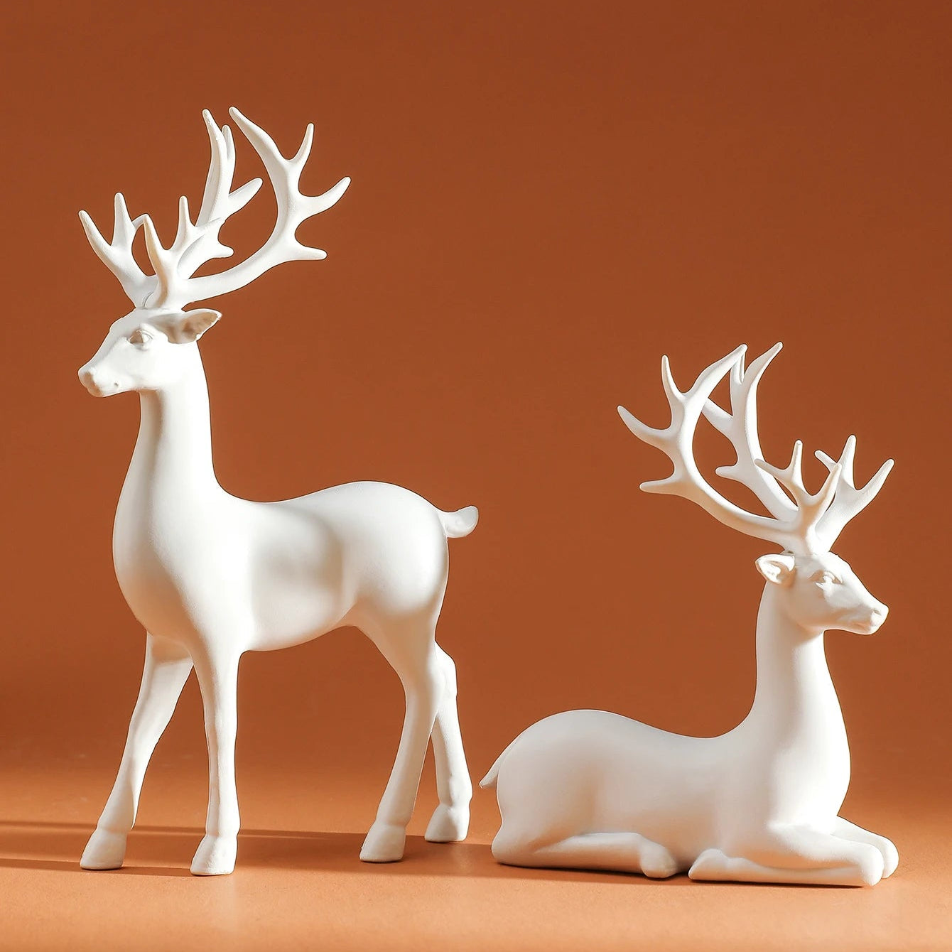 Figurines Rennes de Noël Décoratifs Blancs