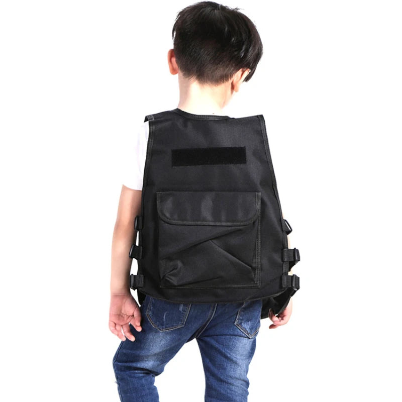Gilet Militaire Noir Enfant stylé