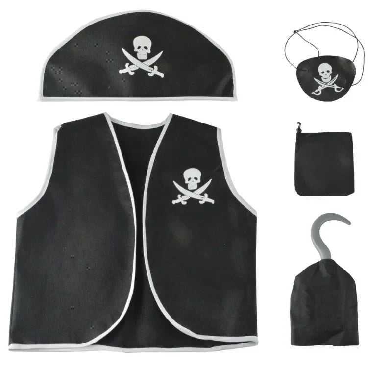 Gilet Pirate Noir Accessoirisé Design