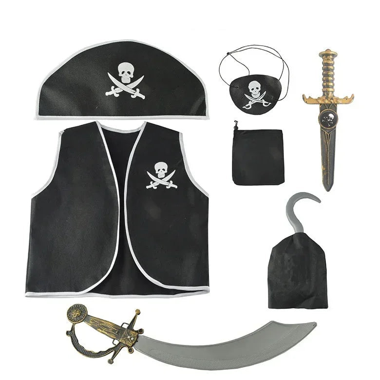 Gilet Pirate Noir Accessoirisé Stylé