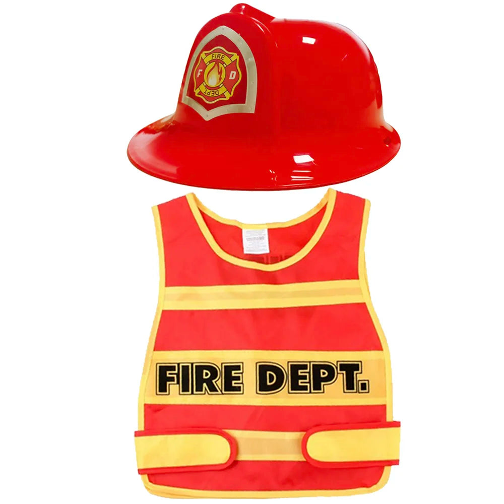 Gilet Pompier Rouge et Jaune Complet