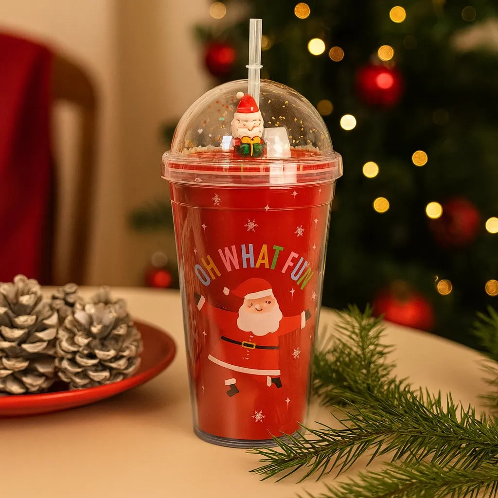 Gobelet Noël Rouge en Plastique Résistant