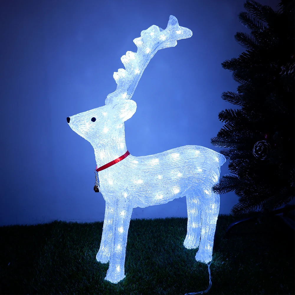 Grand Cerf de Noël Lumineux