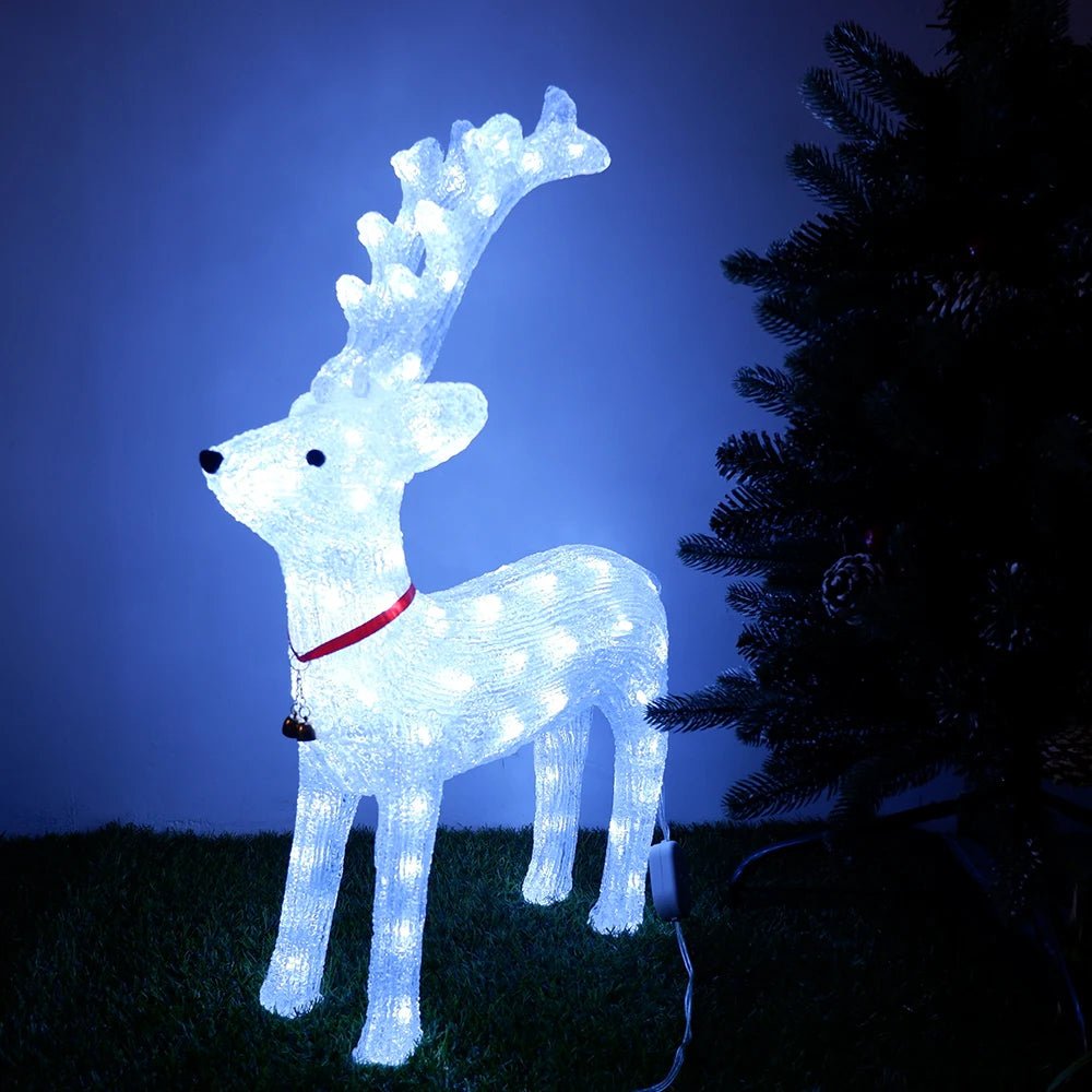 Grand Cerf de Noël Lumineux Stylé