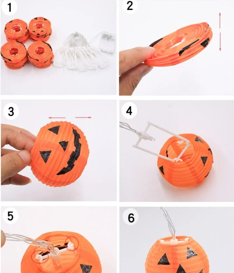 Guirlande Citrouille LED Montage