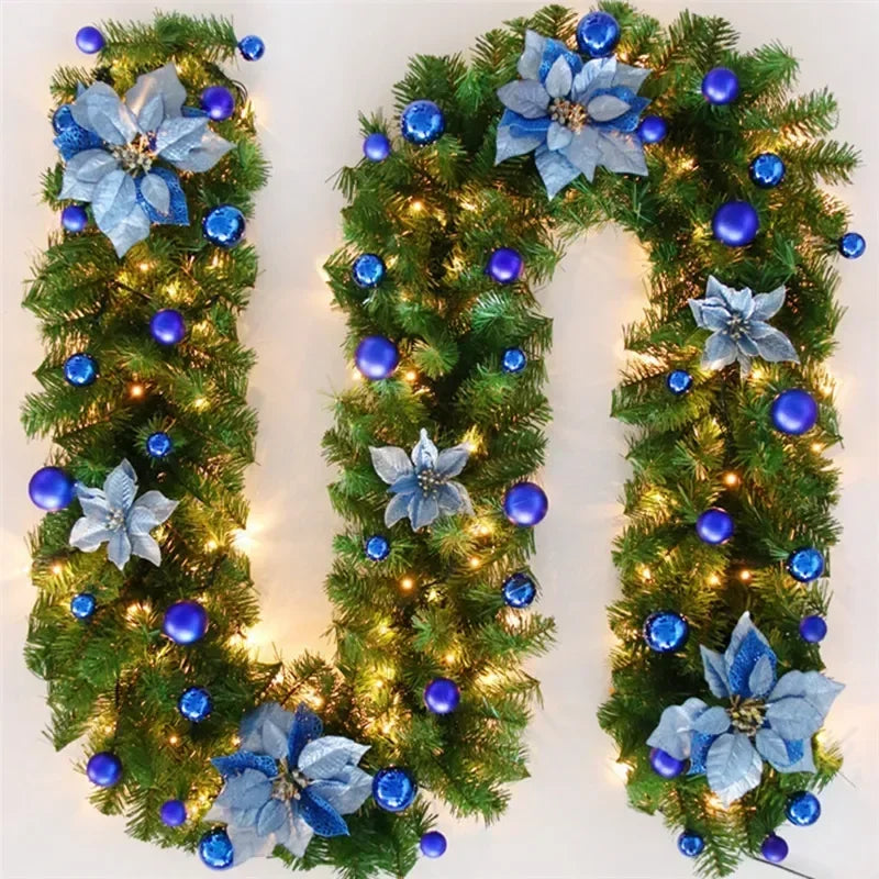 Guirlande Décorative à Fleurs Bleues Design