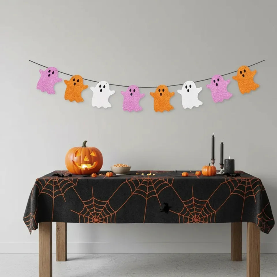 Guirlande Fantômes Rose et Orange