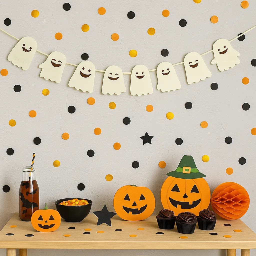 Guirlande Halloween Fantômes Blancs