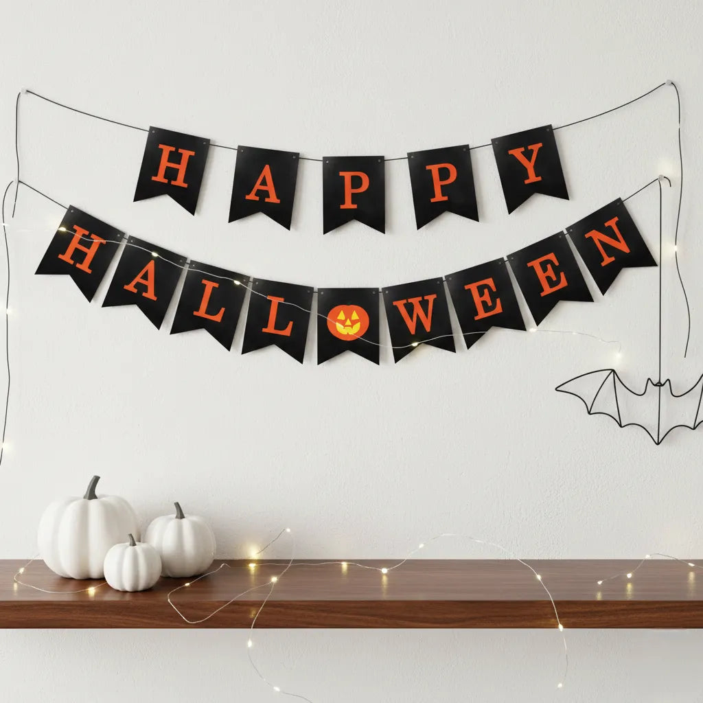 Guirlande Happy Halloween Noire