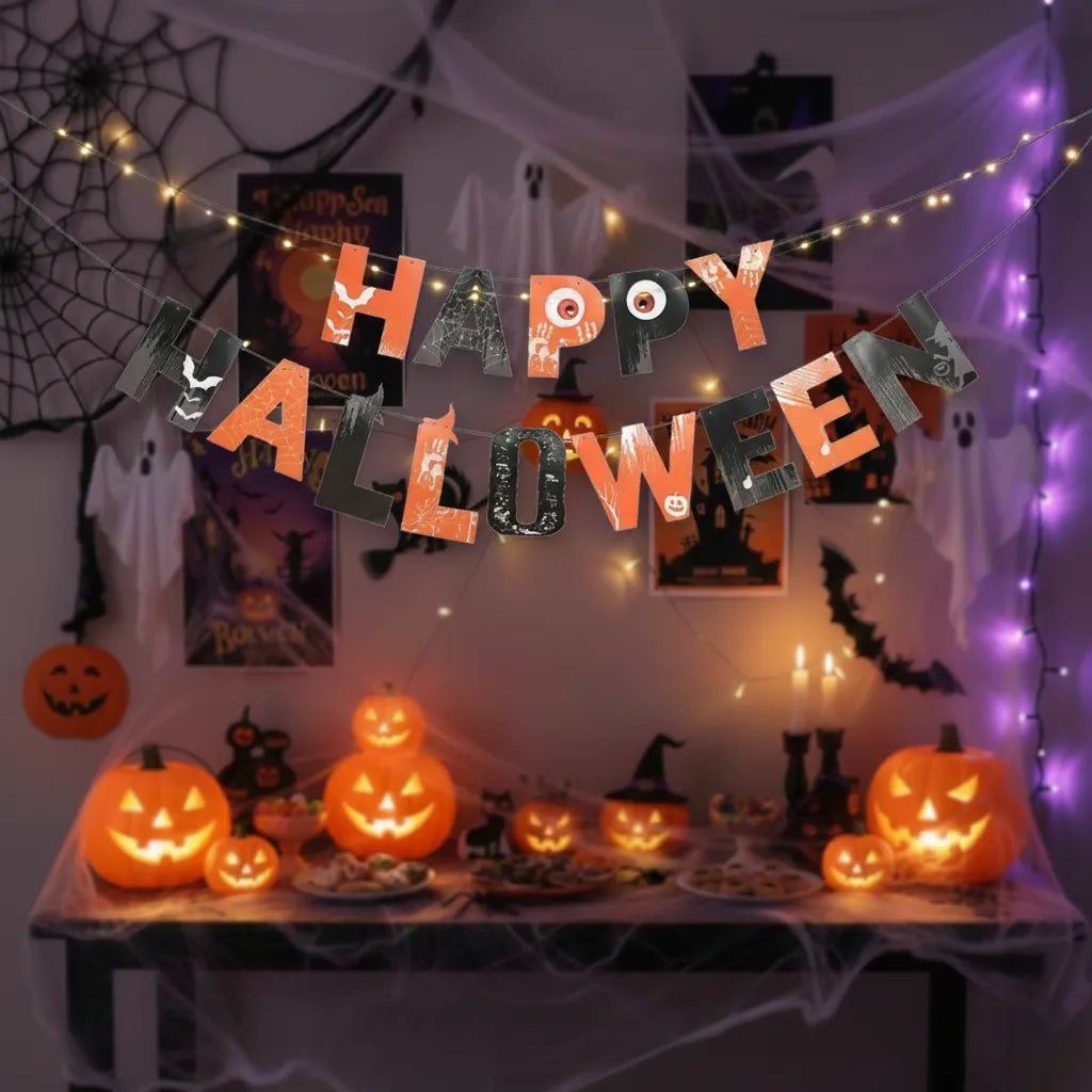 Guirlande Happy Halloween Épurée