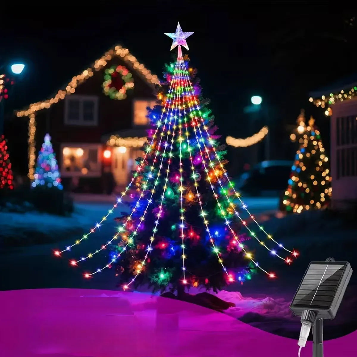 Guirlande Lumineuse Etoile Multicolore Design Joyeux