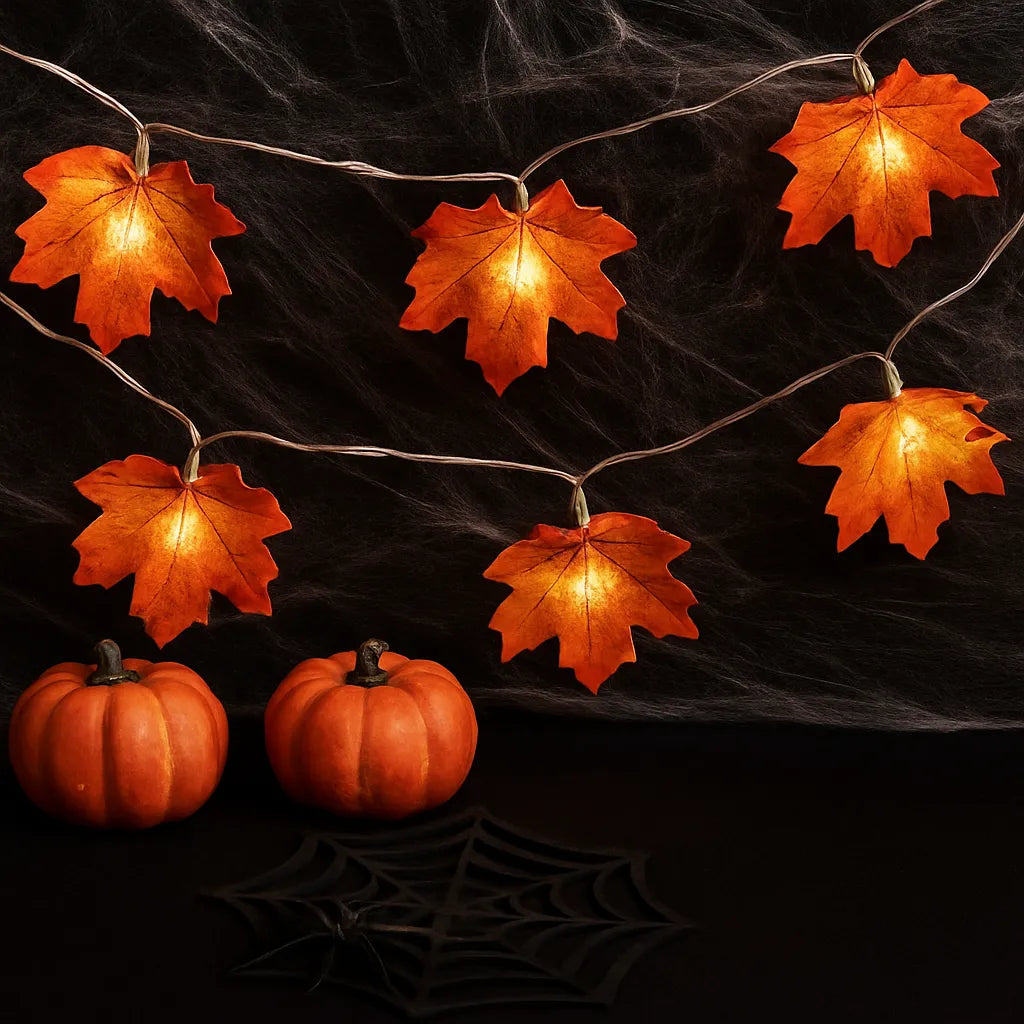 Guirlande Lumineuse Feuilles d’Erables Dégradés Halloween