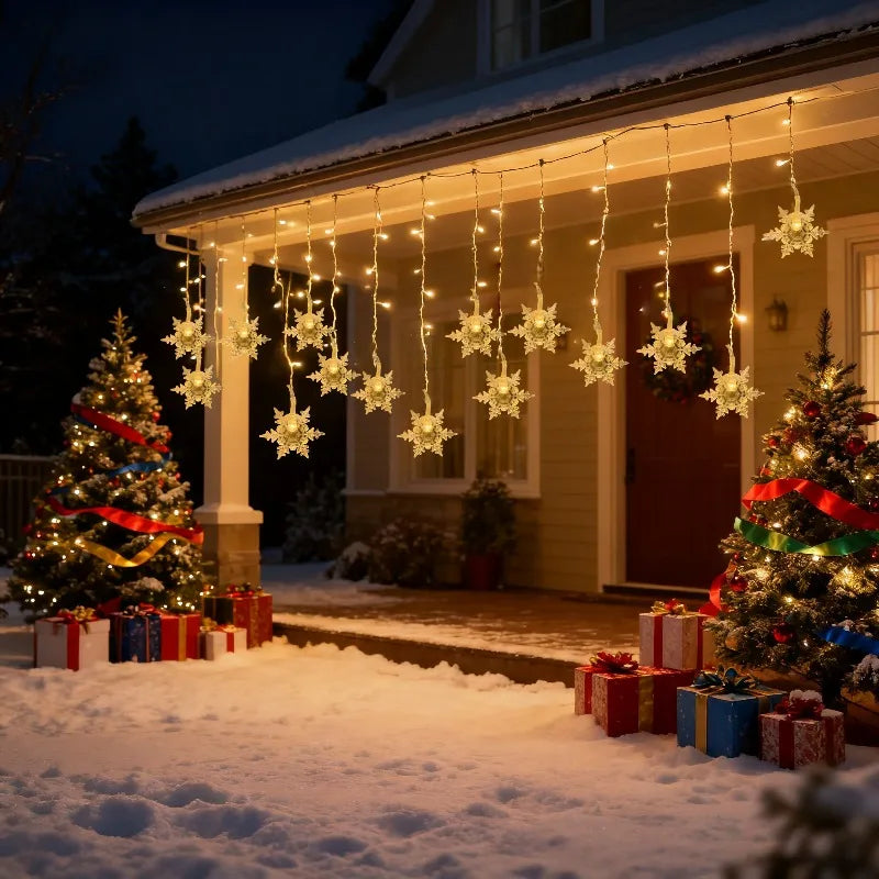 Guirlande Lumineuse Flocon Blanc Chaud