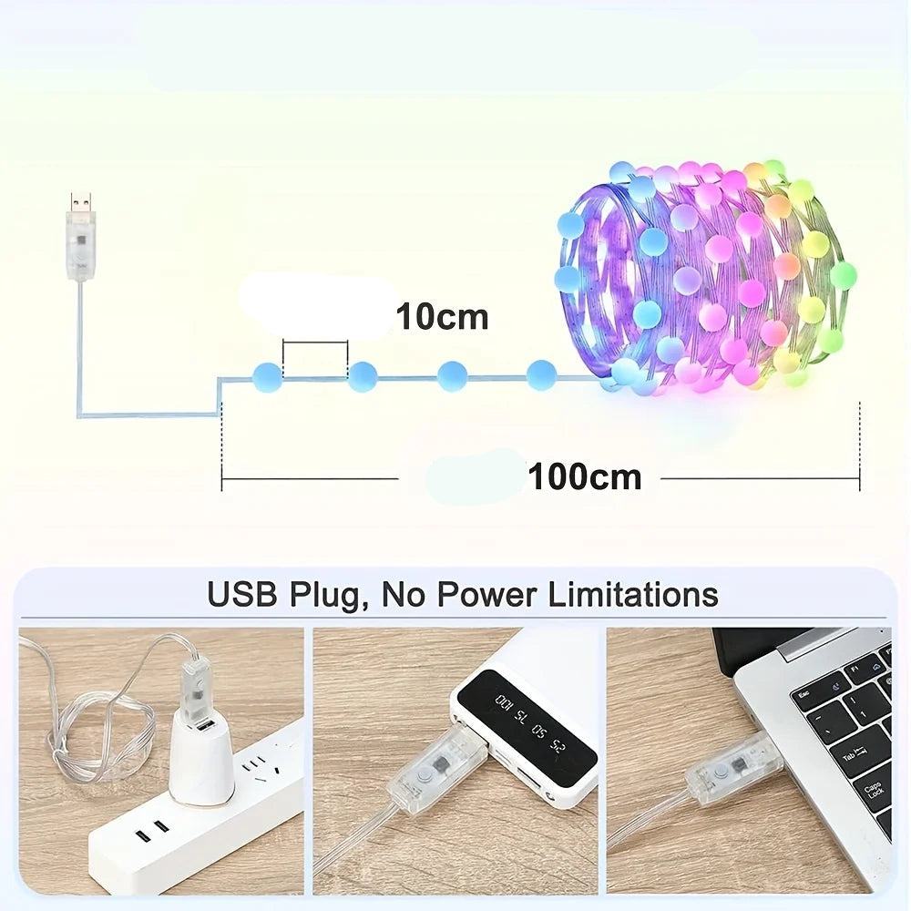 Guirlande Lumineuse Noël Boule Multicolore de qualité