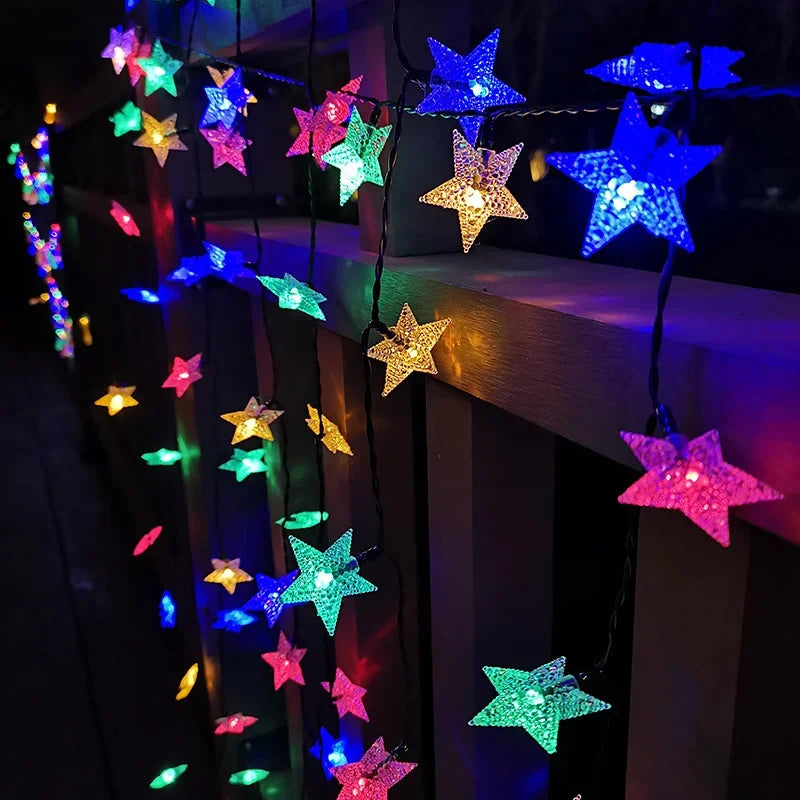 Guirlande Lumineuse Noël Étoiles Multicolores stylé