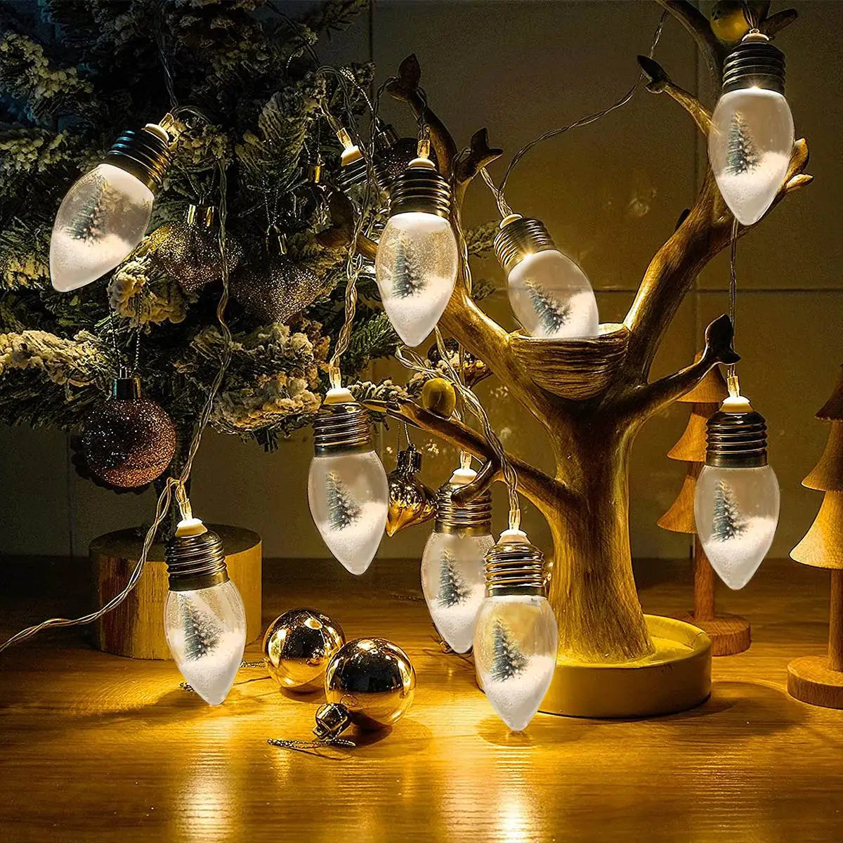 Guirlande Lumineuse à Sapin Enneigé stylé