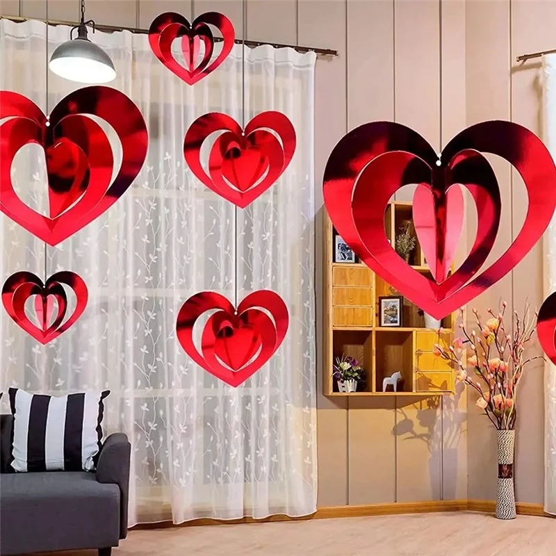 Guirlande Saint-Valentin Cœurs 3D Durable