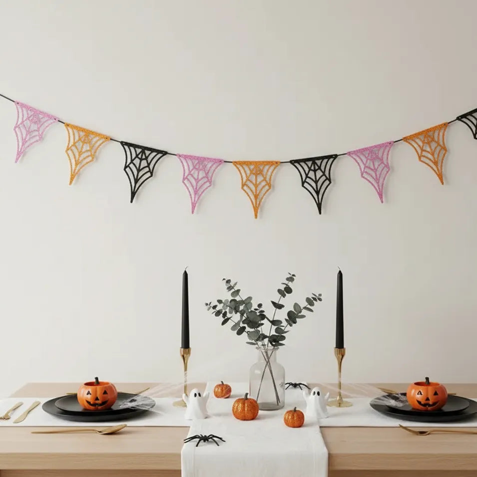 Guirlande Toile Rose et Orange