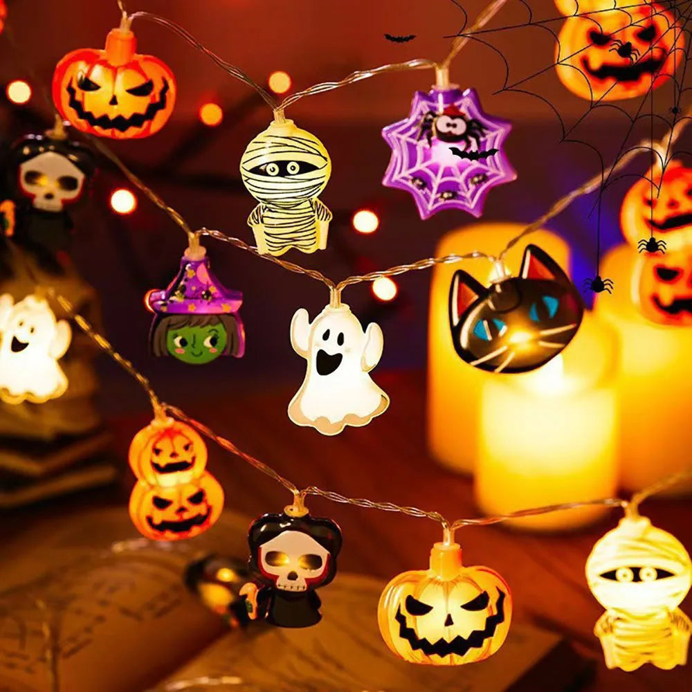Guirlande lumineuse à illustrations Halloween