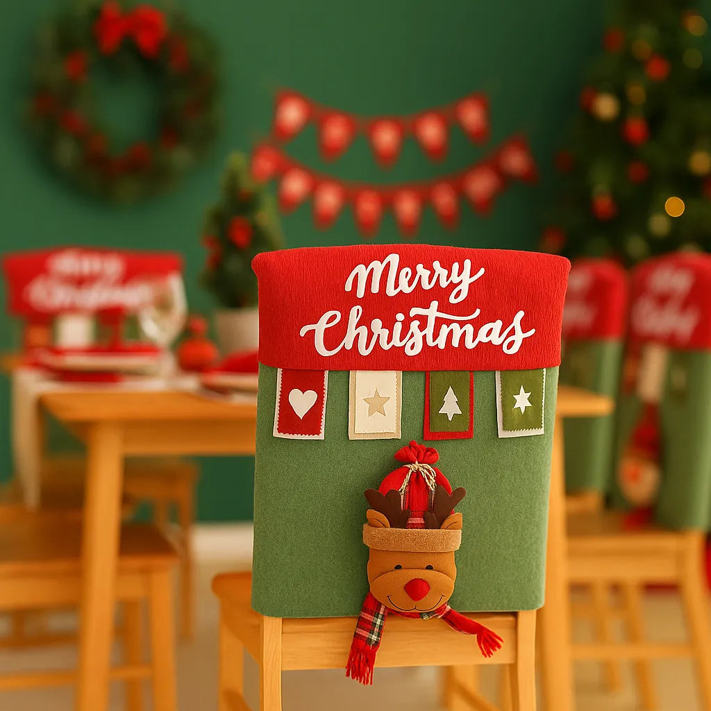 Housse de Chaise 3D Chien de Noël