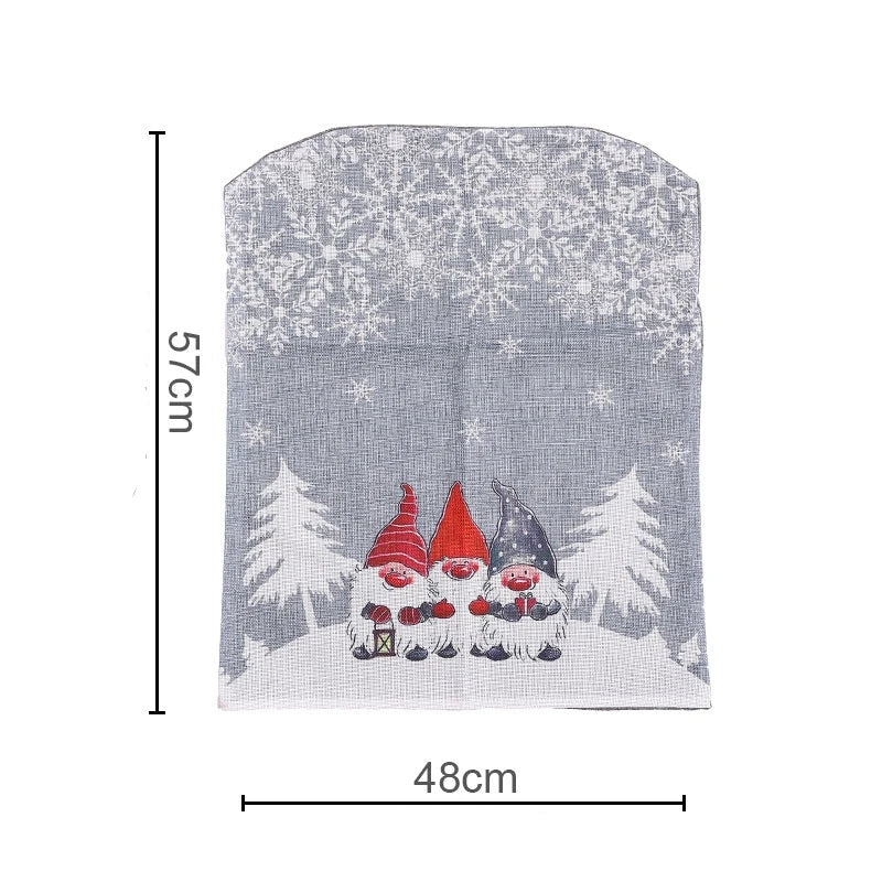 Housse de Chaise Lutins Flocons Gris