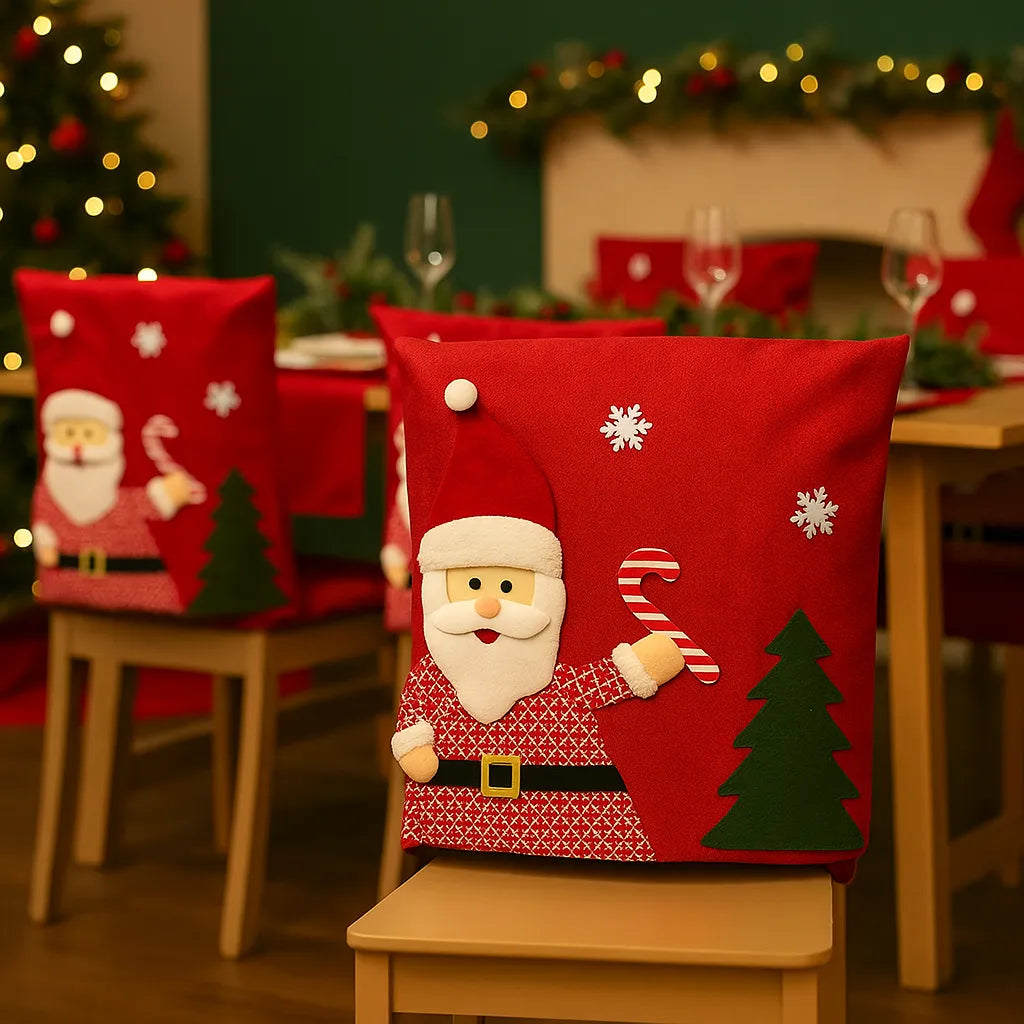 Housse de Chaise Père Noël Rouge