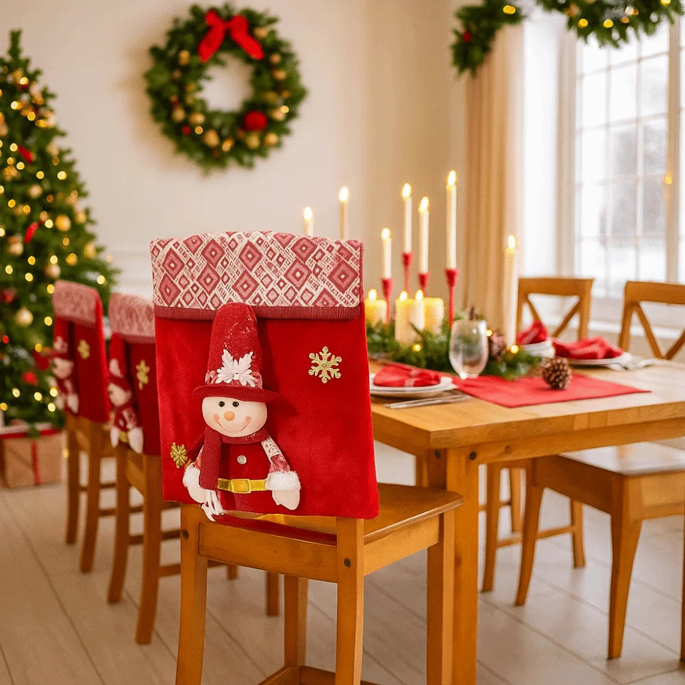 Housse de Chaise Rouge 3D Minimaliste