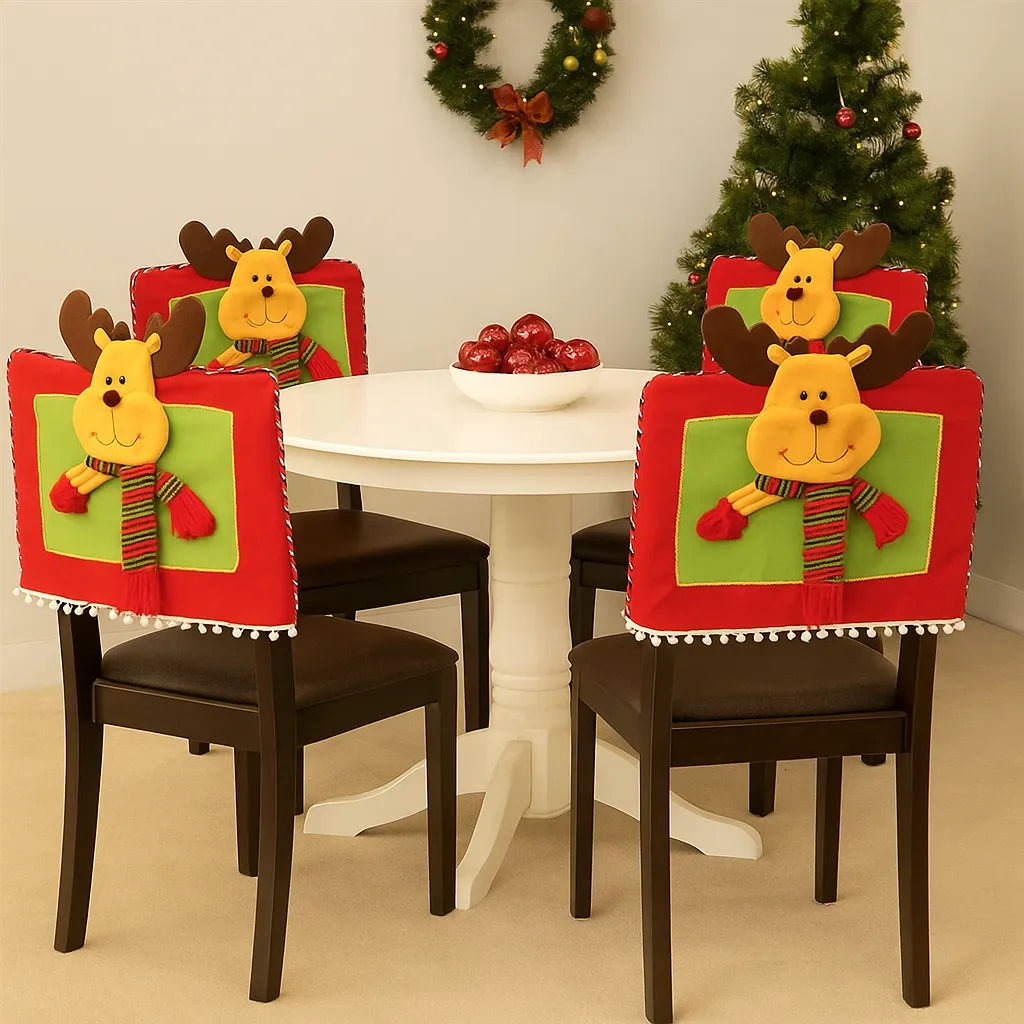 Housse de Chaise Stylée Petit Cerf Noël