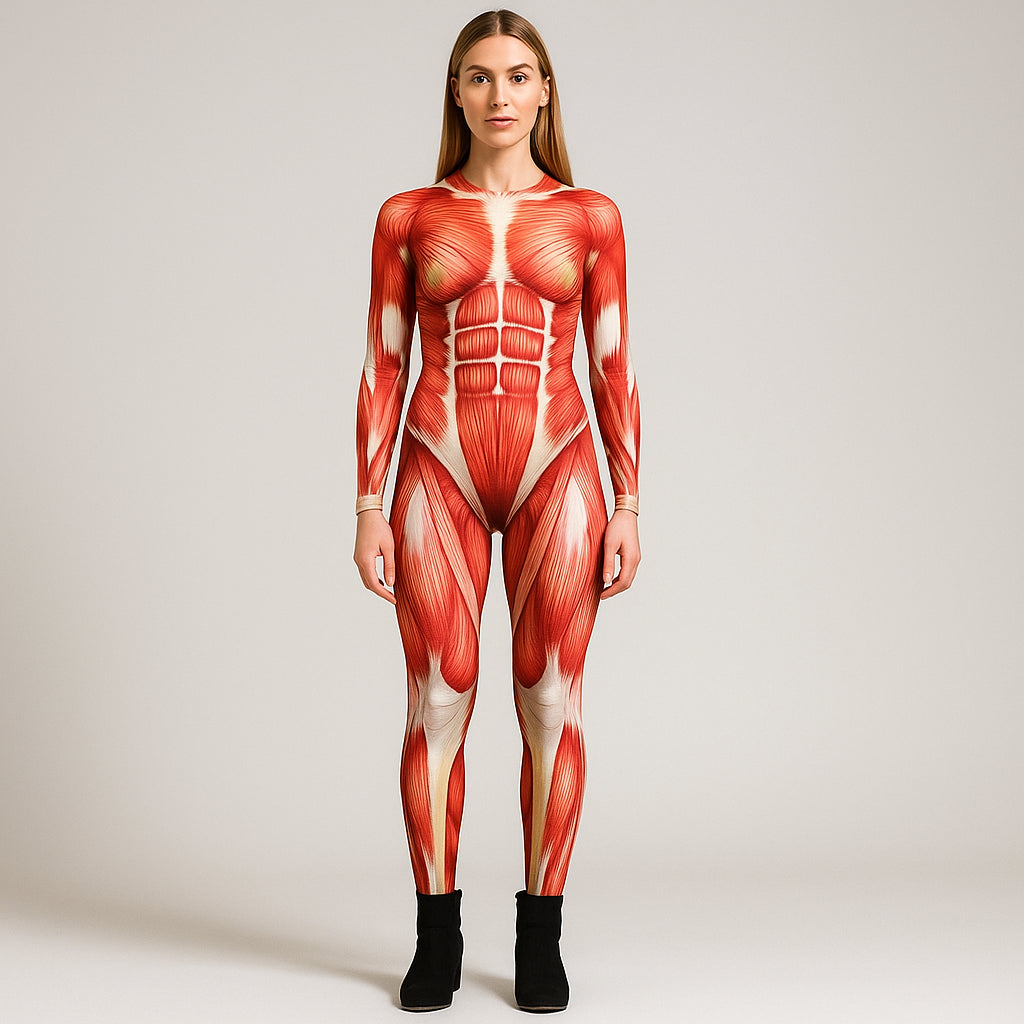 Jumpsuit Drôle Femme Muscles