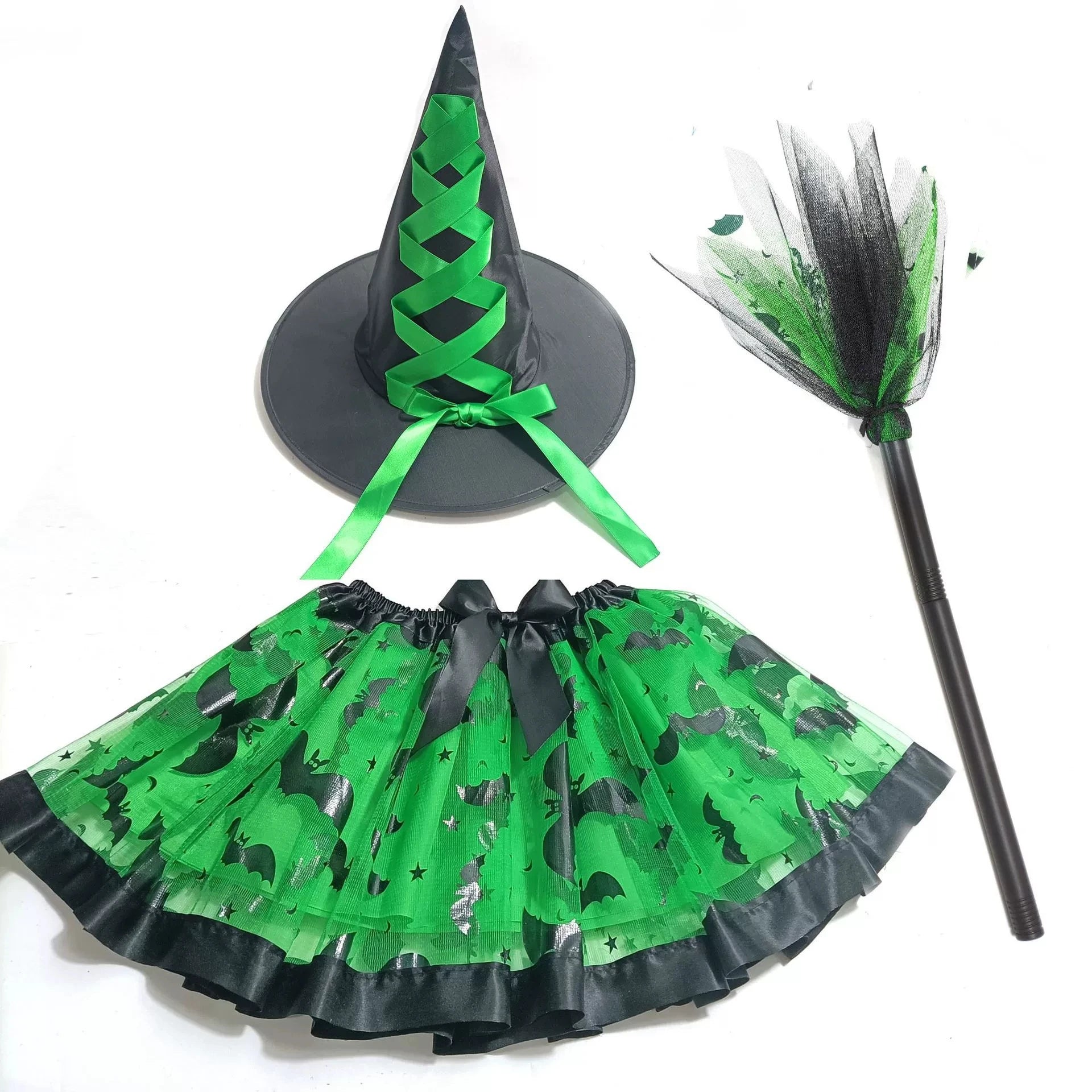 Jupe Sorcière Verte avec Accessoires stylé