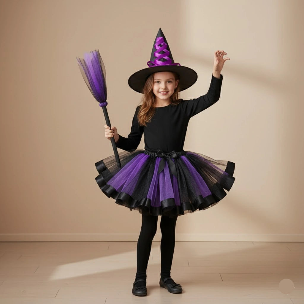 Jupe en Tulle Violette Sorcière Fille