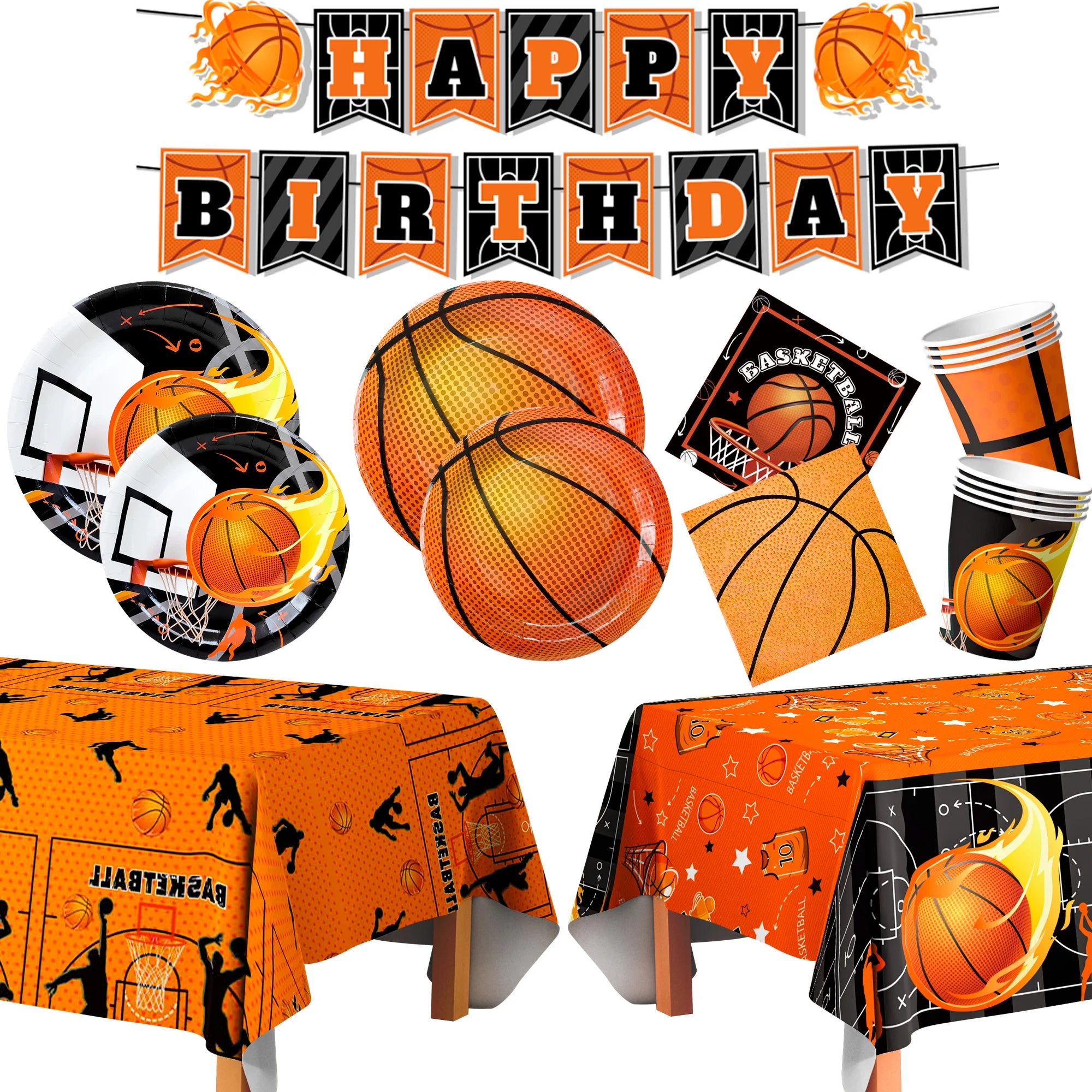 Kit Jetable Thème Basket Papier