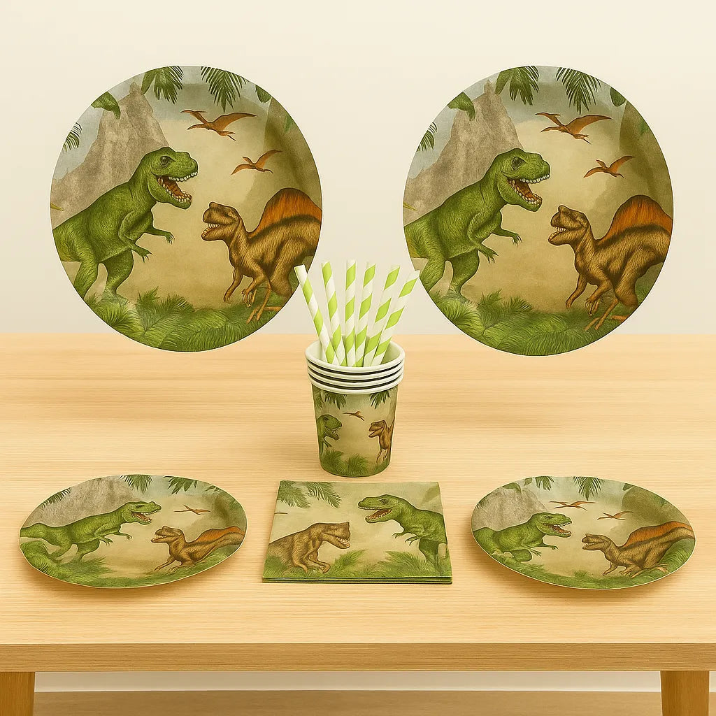 Kit Vaisselle Dinosaure Vert