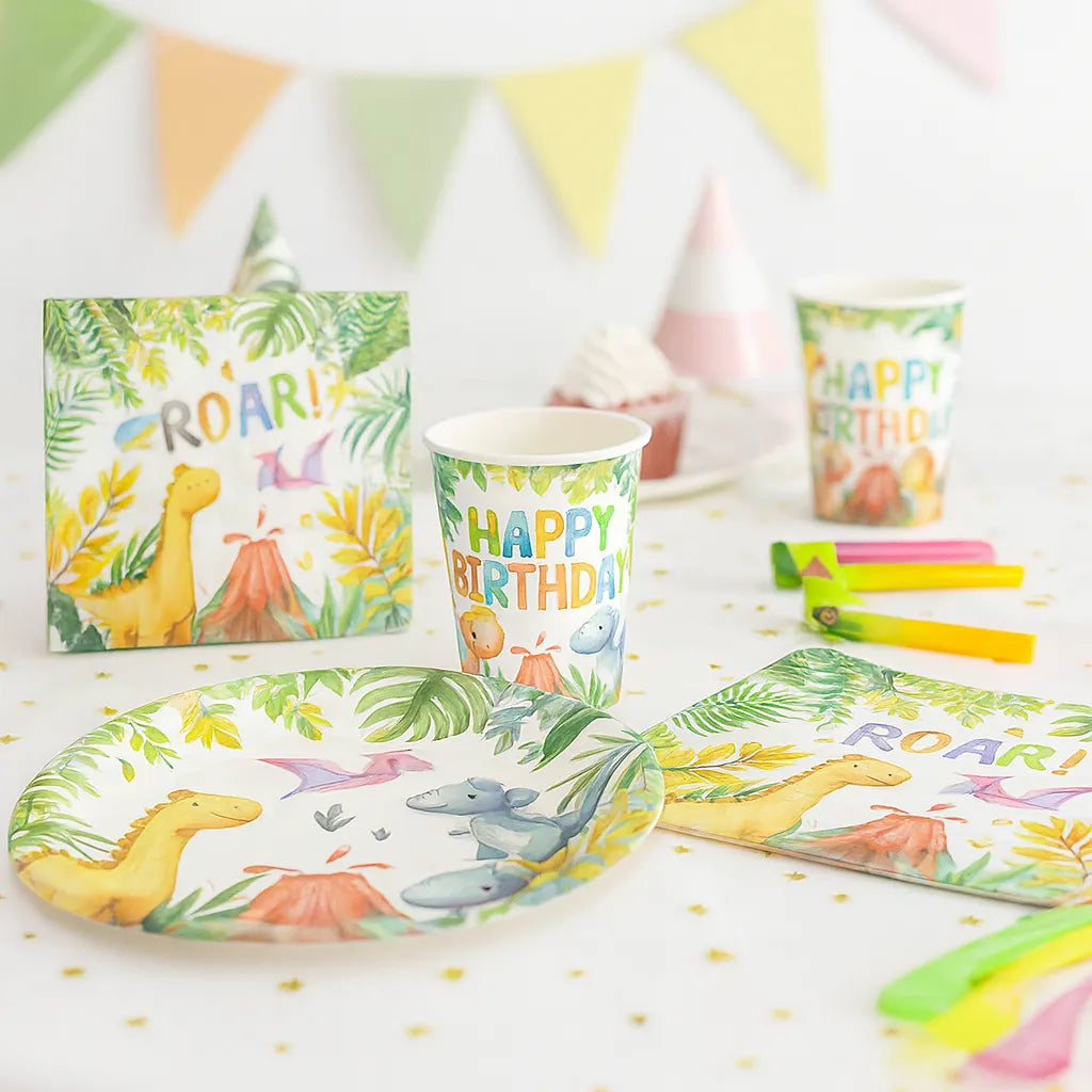 Kit Vaisselle Happy Birthday Dinosaure