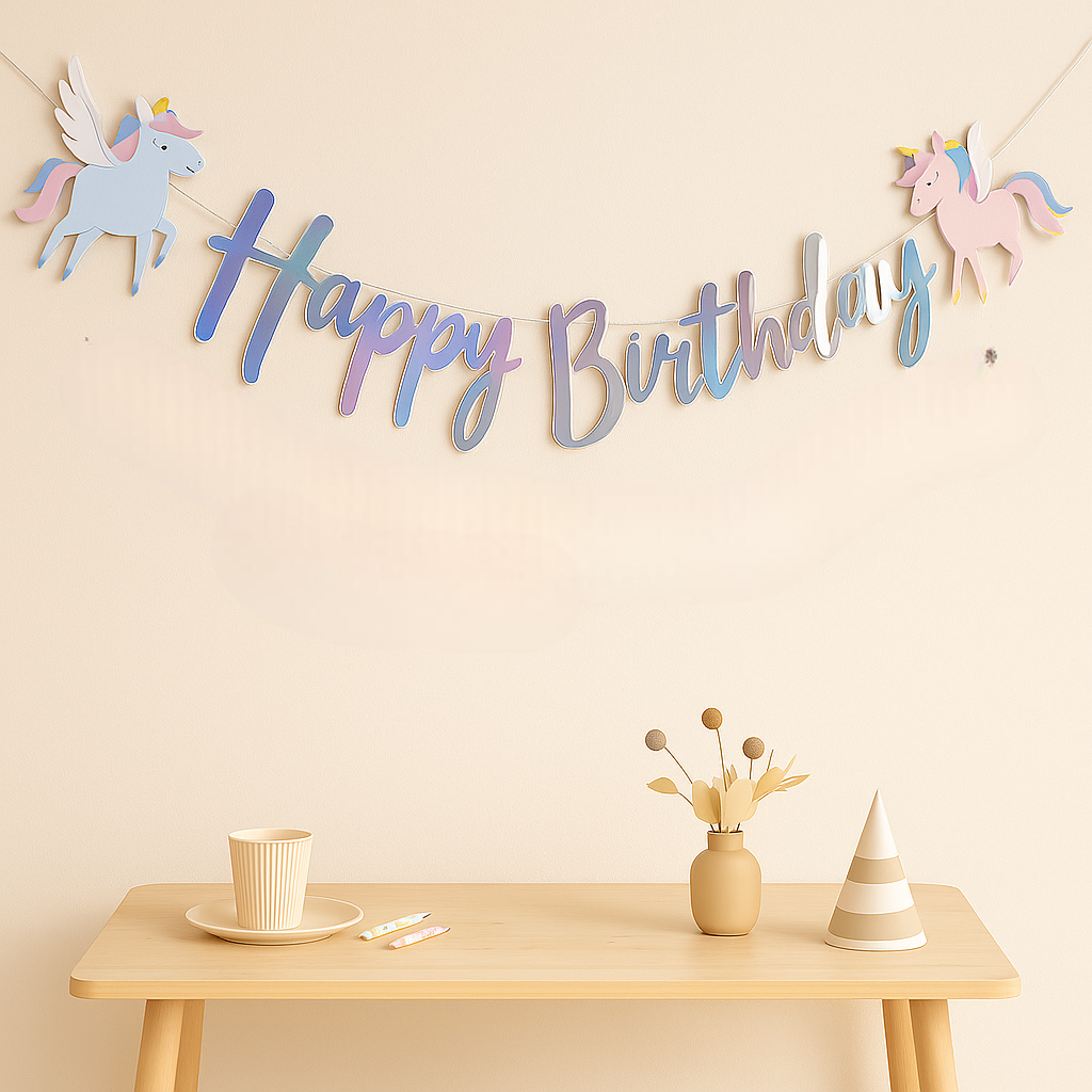 Guirlande Anniversaire Licorne
