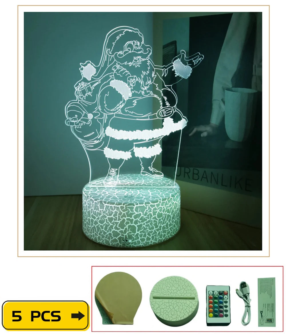 Lampe Père Noël à Couleur Changeante chic
