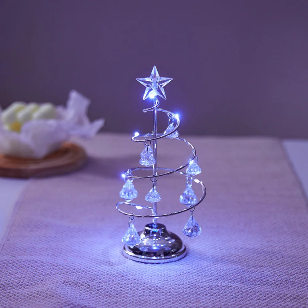 Lampe Sapin de Noël Argentée Chic