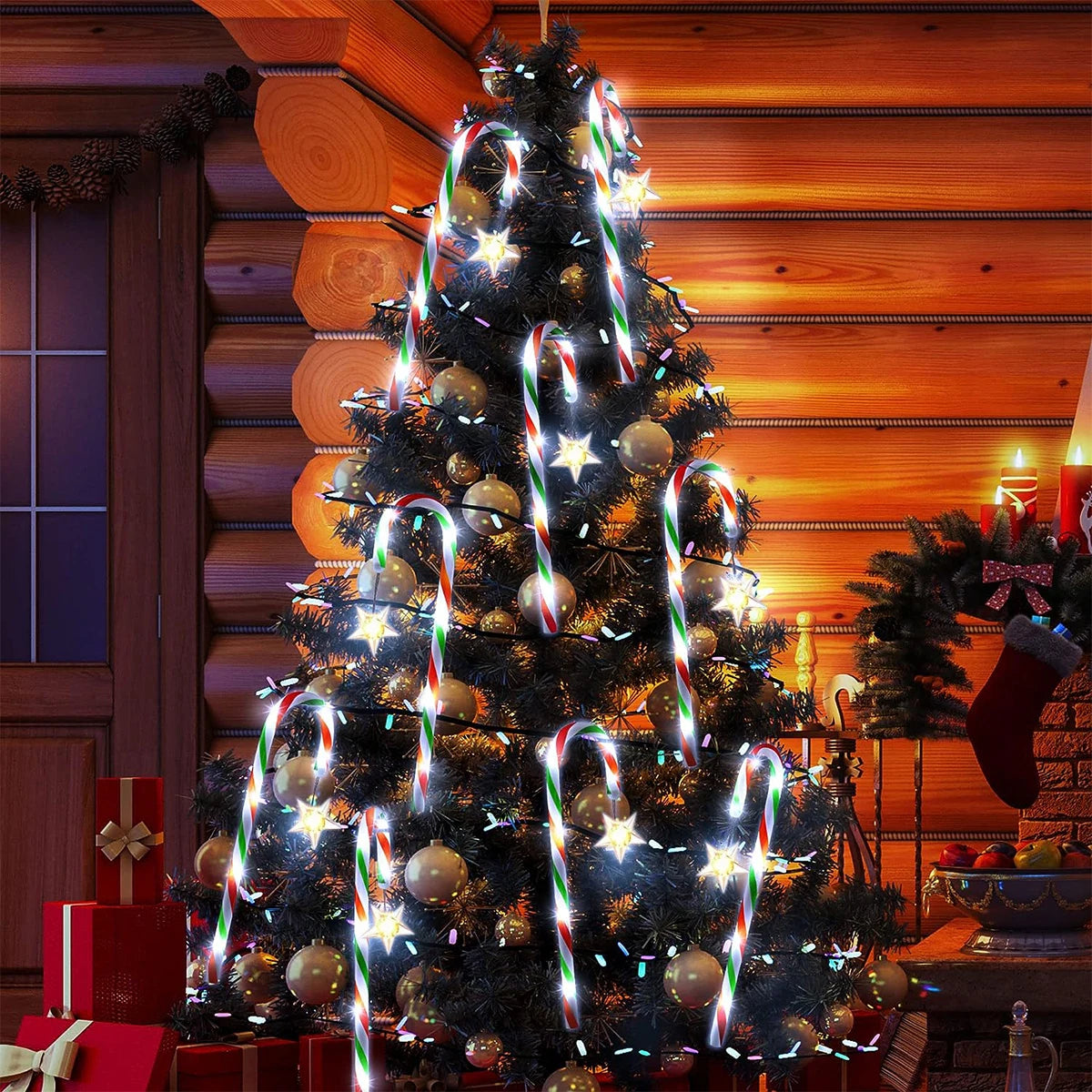 Lampes Solaires Sucre D’Orge Elégante Festive
