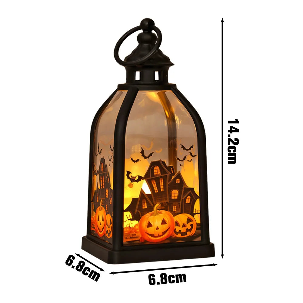 Lanterne Halloween Citrouilles et Maison Hantée Durable