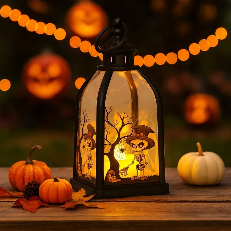 Lanterne Halloween Design Squelettes