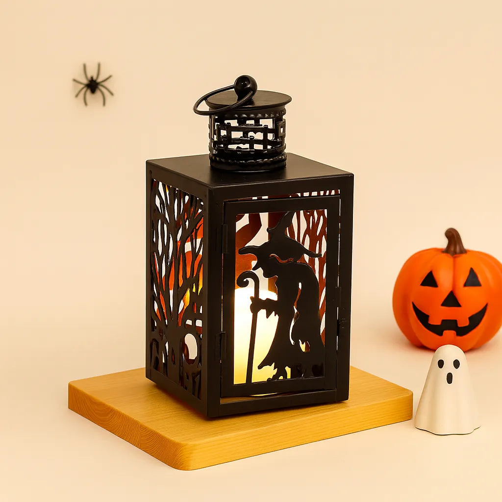 Lanterne Sorcière Halloween en Fer charmant