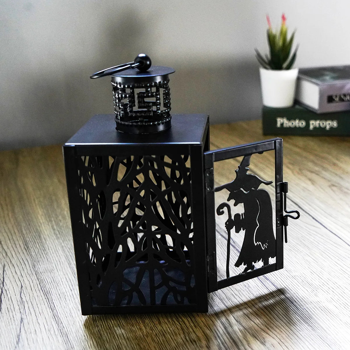 Lanterne Sorcière Halloween en Fer raffiné