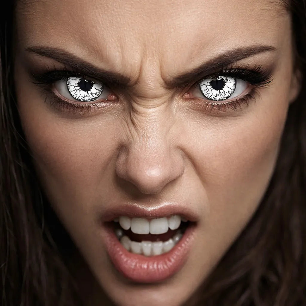 Lentilles Fantaisie Blanc et Noir