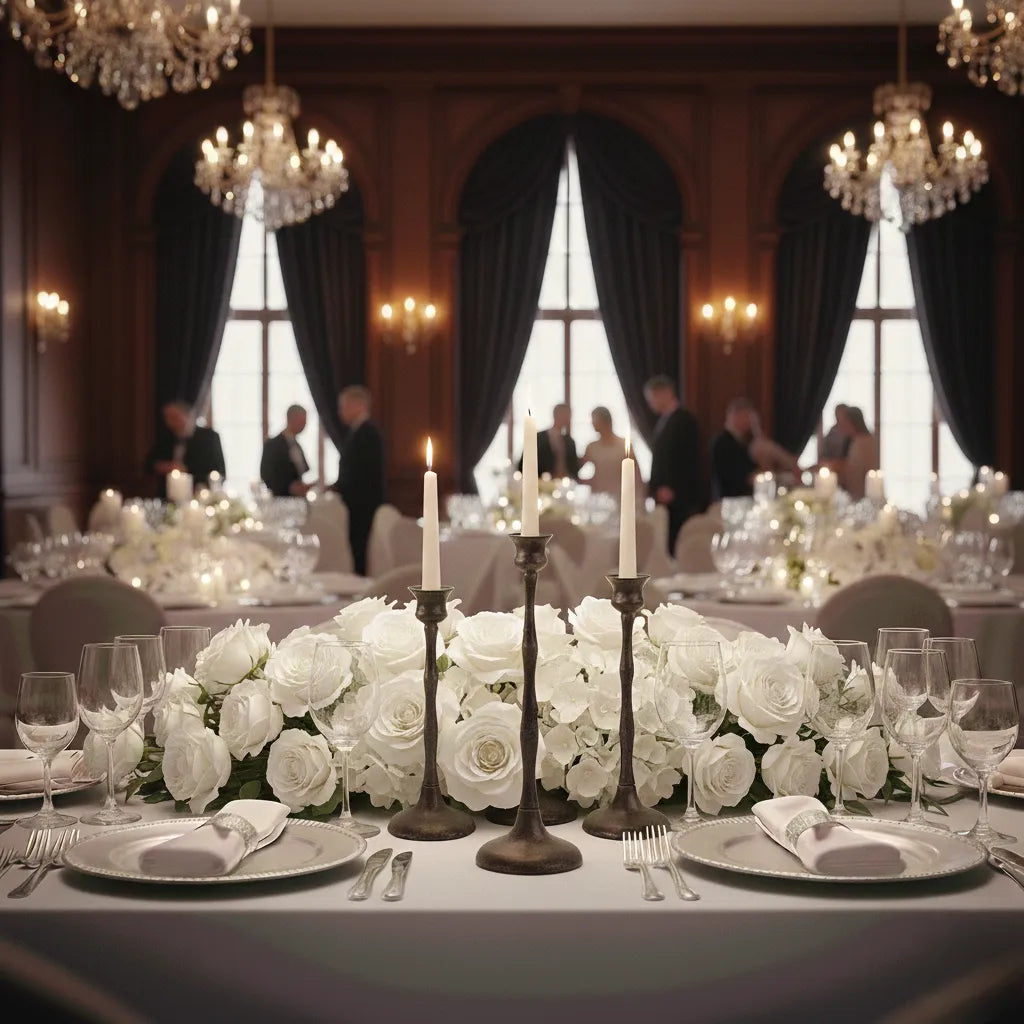 Lot de Bougeoirs Noirs Epurés en Fer contemporain