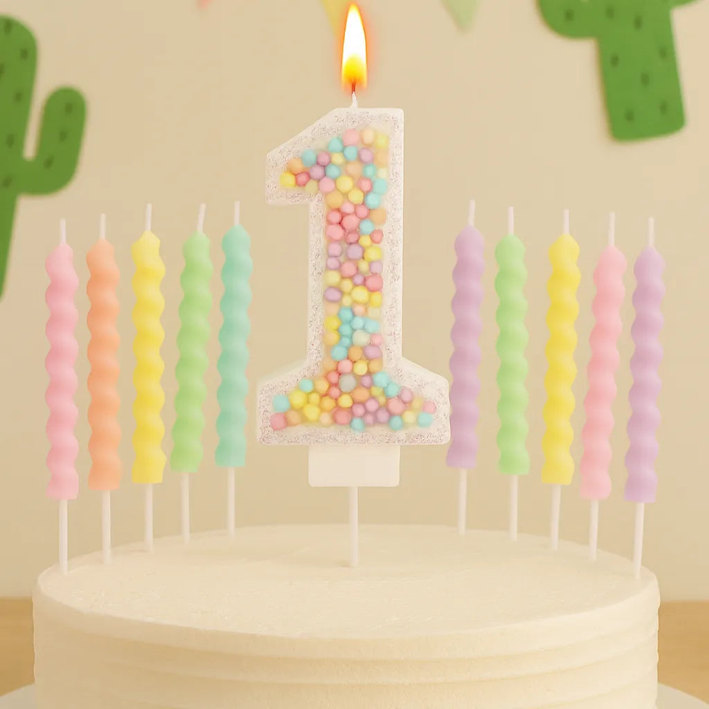 Lot de Bougies Anniversaire Pastel