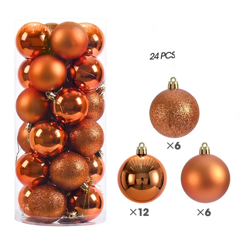 Lot de Boules de Noël Orange