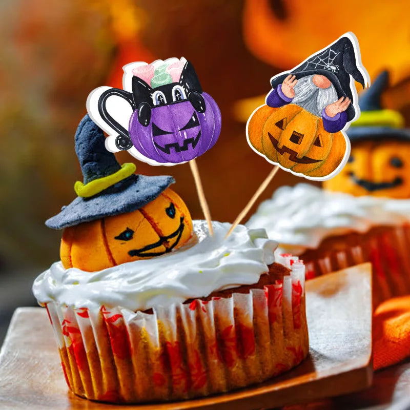 Lot de Cupcake Toppers Halloween Fun stylé