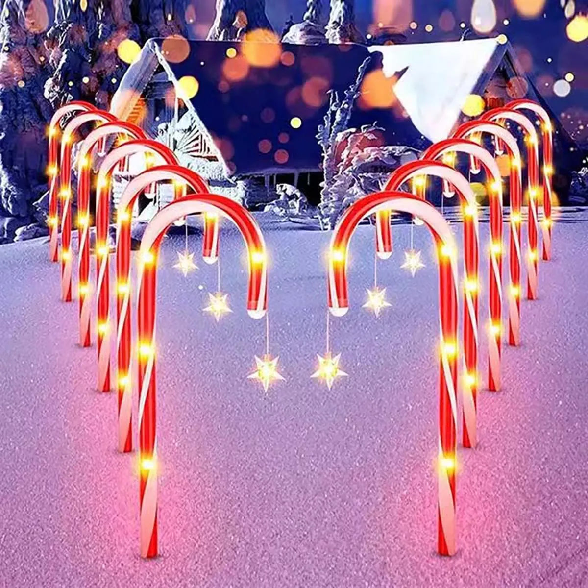 Lot de Lampes Solaires Sucre d’Orge Stylé