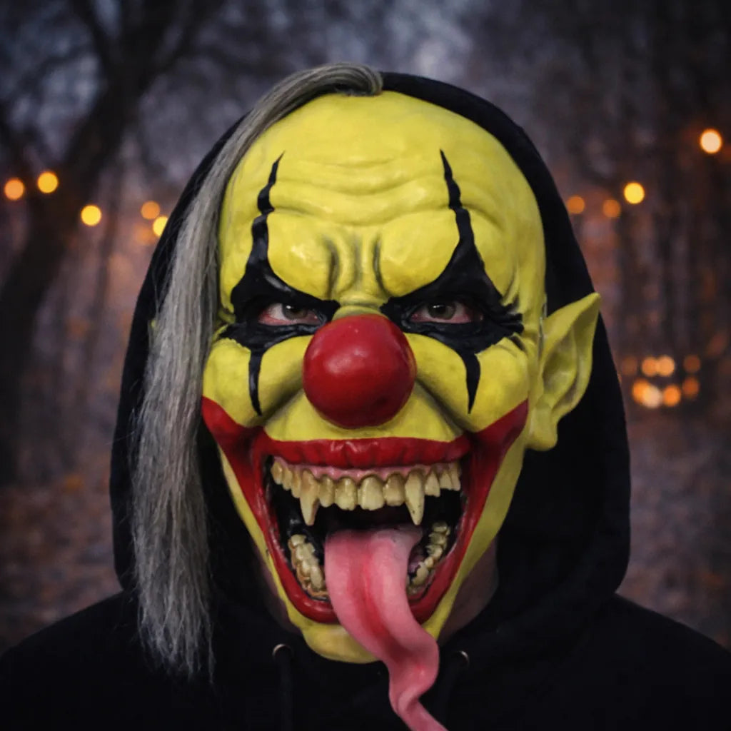 Masque Clown Halloween Jaune
